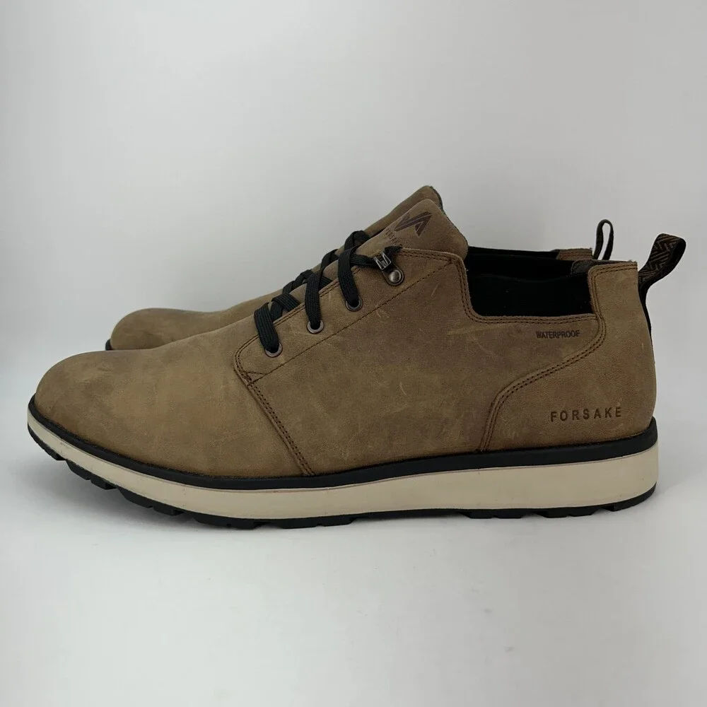 Forsake Davos Boots Mens Size 14 Brown Leather Mid Waterproof Chukka Hiking